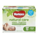 Huggies Natural Care Sensitive Baby Wipes, Unscented, 3 Refill Packs (528 Wipes Total)