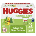 Huggies Natural Care Sensitive Baby Wipes, Unscented, 3 Refills, 624 Total Ct (Select for More Options)