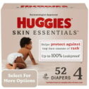 Huggies Skin Essentials Baby Diapers for Sensitive Skin, Size 4 (22-37 lbs), 52 Ct (Select for More)