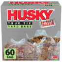 Husky 39 Gal Flap Tie 60 Ct Clear Yard Bag