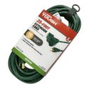 Hyper Tough 25FT 16AWG 3 Prong Green Triple Outlet Outdoor Extension Cord