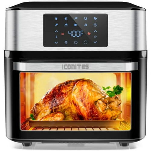 Iconites 10-in-1 Air Fryer Oven, 20 Quart Airfryer Toaster Oven , 1800W Toaster Oven Air Fryer Combo