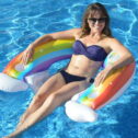 iFanze Pool Float Chair, Adults & KIds Inflatable Pool Loungers for Pool Lake Travel Beach