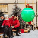 Ikohbadg Giant PVC Inflatable Christmas Decorated Ball Ornaments, Premium Outdoor Large Xmas Blow Ball Decorations for Yard, Lawn, Porch, Christmas...