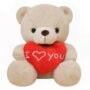 I Love You Teddy Bear with Red Heart,Soft Plush Bear Doll Stuffed Animal Toys Valentines Day Decor Gifts
