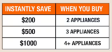 BUY 4 APPLIANCES – SAVE $1000 INSTANTLY @ HOME DEPOT