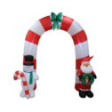 Impact Canopy Inflatable Outdoor Christmas Decoration, Santa Snowman Arch, 8 Feet Tall