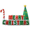 Impact Lighted Merry Christmas Sign with Tree Yard Inflatable, 72
