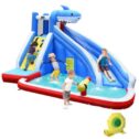 Infans Inflatable Water Slide shark Bounce House Castle Splash Water Pool W/750W Blower