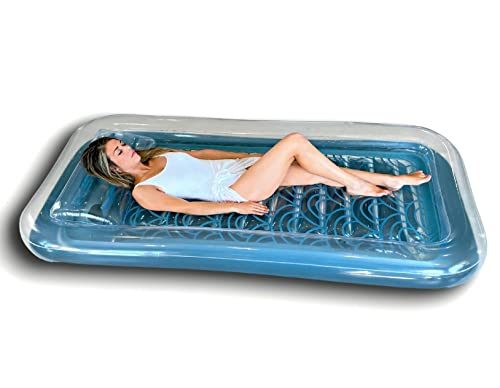 Inflatable Adult Tanning Pool I Suntan Tub – Outdoor Lounge Pool I Adult Kiddie Blow Up Pool I Blowup One...