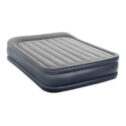 Intex Dura Beam Deluxe Pillow Raised Air Mattress Bed with Built In Pump, Queen