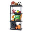 IRIS USA 4-Tier Multi-purpose Shelf Display Rack, Utility Rack, Storage Organizer Shelving Unit for Pantry, Closet, Kitchen, Laundry or Garage,...