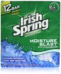 Irish Spring Deodorant Soap Moisture Blast with Hydrobeads 3.75 Oz Bars Value Pack - 12 Bars