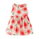 itsun Summer Savings Clearance 2024! Toddler Girl Dress, Toddler Baby Girls Sleeveless Dress Graphic Print Children's Clothing Red 5-6 Years