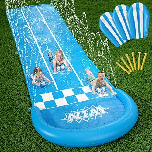Jasonwell Slip and Slide Lawn Toy - Water Slide Slip n Slide for Kids Adults 20ft Extra Long with Sprinkler...
