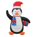 Jeco Inflatable Penguin Decor in White and Black