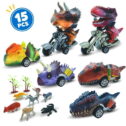 Jeexi Dinosaur Toy Pull Back Cars, 6 Pack Dino Toys for 3 Year Old Boys and Toddlers, Boy Toys Age...