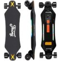 JKING Electric Skateboard Electric Longboard with Remote Control Electric Skateboard,900W Hub-Motor ,26 MPH Top Speed，21.8 Miles Range,3 Speed Adjustment，Max Load...