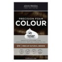 John Frieda Brown Permanent Precision Foam Hair Color Kit, 5N Medium Natural Brown, 1 Application