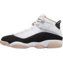 Jordan Mens Air Jordan 6 Rings Sneakers,White/Fossil Stone/Black,8.5