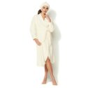 Joy Plush 100% Cotton Robe True Perfection Bleach/Cosmetic-Resistant~ Ivory (2X/3X)