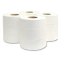 Jumbo Bath Tissue, Septic Safe, 2-Ply, White, 700 Ft, 12 Rolls/carton | Bundle of 5 Cartons
