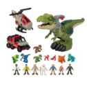 Jurassic World Imaginext Playset, Includes 9 Dinosaurs, 7 Figures, and 2 Vehicles, for Kids Ages 3+