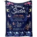 JXNUO Sister Gifts Blanket, Sister Gifts from Sister, Blanket Present for Sisters on Christmas, Happy Birthday Sister, to My Sister...