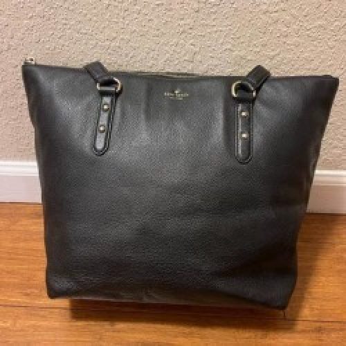 Kate Spade Bags | Kate Spade Leather Tote Bag Pre-Owned Very Good Condition Black | Color: Black | Size: Os