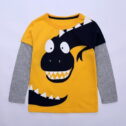 Kayannuo Clearance Baby Boy's Clothing Fall Winter Clearance Toddler Kids Baby Boys Fashion Cute Dinosaur Pattern Print Long Sleeves T-shirt...
