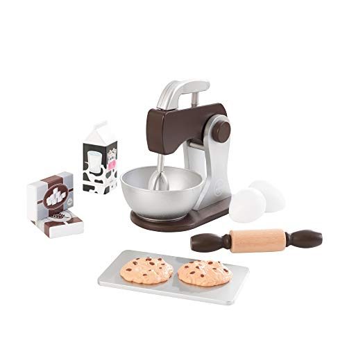 KidKraft Children's Baking Set - Espresso Role Play Toys for The Kitchen, Gift for Ages 3+