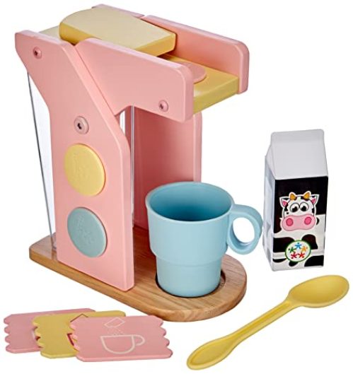 KidKraft Children's Pastel Coffee Set - Role Play Toys for The Kitchen, Play Kitchen Accessories, Gift for Ages 3+
