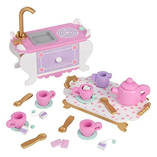 KidKraft Let's Pretend: Tea Time, 22-Piece Play Food Accessories for Play Kitchens, Gift for Ages 3+