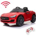Kids RC Ride on Cars, SESSLIFE 12V Electric Cars with LED Lights, MP3 Player, Horn, Battery-Powered 4 Wheeler Ride on...
