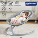 Kimbosmart Electric Baby Swing Chair, Infant Swing with Remote Control, Built-in Bluetooth, Soft Music, Sway in 5 Speeds, Seat Belt,...