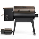 KingChii Wood Pellet Grill & Smoker 456sq.in., 8-in-1 Multifunctional BBQ Grill with Automatic temperature control for Outdoor Cooking, Foldable Legs