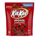 KIT KAT Minis Unwrapped Milk Chocolate Wafer Candy Bar, 14 oz Family Size Resealable Pouch