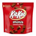 KIT KAT Minis Unwrapped Milk Chocolate Wafer Candy Bar, 7.6 oz, Resealable Pouch