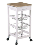 White Two Drawer Kitchen Cart Only $39 At Zulily