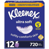 Kleenex Ultra Soft 3-Ply Facial Tissues, Cube Boxes (60 tissues/box, 12 boxes) On Sale At Sam’s Club