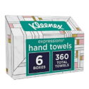 Kleenex Expressions Hand Towels, Single-Use Disposable Paper Towels, 6 Boxes, 60 Towels Per Box (360 Towels Total)