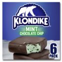 Klondike Frozen Dairy Dessert Bars Mint Chocolate Chip, Ice Cream Alternative, 4 fl oz, 6 Count