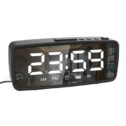 KQJQS LED Radio Digital Alarm Clock Creative Snooze Electronic Clock Dual Alarm Configuration FM Radio FM 7-inch Large Screen Display...