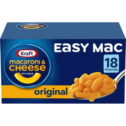 Kraft Easy Mac Original Macaroni and Cheese Microwavable Dinner, 18 ct Packets