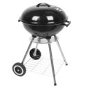 Ktaxon Portable Steel Charcoal Grill BBQ Grill Spherical Design in Black