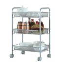 Ktaxon Shelving Rack 3 Tier Rolling Kitchen Pantry Storage Utility Cart