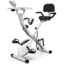 KURONO Exercise Bike for Home Workout Stationary Bike with Table | Foldable Indoor Cycling Bike for Seniors | 330 LB...