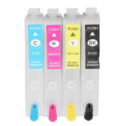LaMaz 4 Colors Ink Cartridge with Permanent Chip Refill Printing Boxes Black Cyan Magenta Yellow T2991 T2992 T2993 T2994