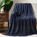 LAZZZY Cable Knit Throw Blanket 45