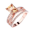 Leesechin Valentines Day Jewelry for Women Clearance Temperament Diamond Geometric Rose Gold Jewelry For Girls